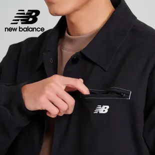 【New Balance】 NB 絨毛保暖襯衫式外套_男性_黑色_AMJ33502BK