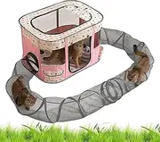 Setauoo Outdoor Cat Tent - Portable Tent Small Animals Tunnel | Easy Setup Kitten Playground Bored Cat Play Toy for Yard Balcony Lawn Patio
