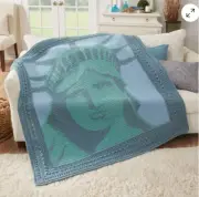 NEW 'PRESIDENT'S AWARD' NATIONAL AFGHAN CONTEST WINNER LADY LIBERTY Pattern