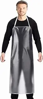 Waterproof Plastic Apron Transparent PVC, Keeps You Clean and Dry When Dishes Washing Kitchen Cooking Lab Work Butcher Dog Grooming Cleaning Fish Unisex 45.3in x 27.5in