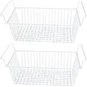 zer Organizer Bins Heavy Duty Steel Wire Storage Baskets Large Capacity Refrigerator Organizers with Handles for Kitchen Pantry Shelving 2 Pack Space Saving Containers (-3113230181212)