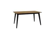 HomeStar Kanaka Wooden Rectangular Kitchen Dining Table 140cm Natural/Black