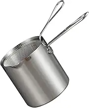 LAPYAPPE 1Set Household Deep Frying Pot Stainless Steel Cooking Pot with Fry Basket for Preparation Non Slip Handle for Breakfast and Food Cooking