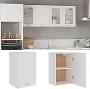 Hanging Cabinet White 39.5x31x60 cm Engineered Wood,Functional White Wall Mounted Kitchen Cabinet for Kitchen Storage Storage Cabinets