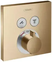 Hansgrohe 15763 ShowerSelect Square Thermostatic Valve Trim - Bronze