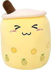 13.8Inch Cute Boba Stuffed Plush Kawaii Bubble Tea Plush Soft Pillow Cartoon Milk Tea Cup Pillow Food Plushie Hugging Plush Toys