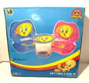 New Rare Intex Looney Tunes Tweety Inflatable￼ Play Table & Chairs Pink an Blue!