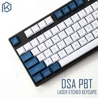 在飛比找蝦皮購物優惠-dsa鐳雕鍵帽pbt藍白機械鍵盤適用蛇船k70xd64gh6