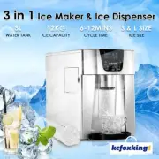 Maxkon 3in1 Ice Maker Machine 12KG Portable Bullet Ice Dispenser Commercial