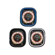 Nevenka 3 Pcs Bi-Color Silicone Protective Case Set for Apple Watch S8 Ultra-D