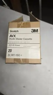 Scotch 3M AVX-60 Minute Studio Master Cassette Tapes 20 Pack