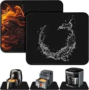 2PCS Heat Resistant Mat for Air Fryer Deep Fryer Toaster Oven, 16 x 24in Hot Pads for Kitchen Heat Resistant Mats for Countertop, Fireproof Silicone Kitchen Counter Countertop Protector Mat
