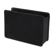 Car Trash Can Foldable Car Door Rhinestone Faux Leather Trash Bin Black 1 Pcs