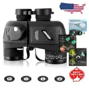 10x50 Military Binoculars with Rangefinder and Illuminated Compass for Coastline