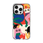 iPhone 16 Pro Clear Case MagSafe Compatible Two girls by Minerva GM