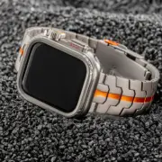 Titanium Band Metal Strap + Upgraded To Ultra Case for Apple Watch 44mm 45mm