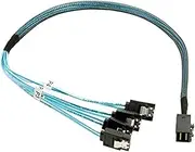 Cablecc Internal Mini SAS HD SFF-8643 Host to 4 SATA 7pin Target Hard Disk 6Gbps Data Server Raid Cable
