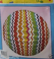 Chevron Stripe Paper Lantern, 9" Hanging Decoration Pool Party Luau Graduation