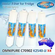 4X Omnipure K2520 JJ Inline Carbon Block Filter 1 Micron 1/4"