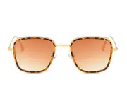 G09 Outdoor Riding Non-polarized Sunglasses TAC UV400 Matte Gold Frame Gradient Tea Frame Driving Glasses for Man