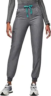 FIGS Zamora High Waisted Jogger Style Scrub Pants for Women — Slim Fit, 6 Pockets, High Rise Yoga Waistband Women Scrub Pants