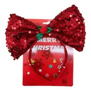 Christmas Headband - Sequins Bow