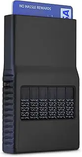 [ACM Wallet] 2.0 - Ultimate Organization Card Case, Individually Selects Cards, Streamlined Ergonomic Wallet with Money Clip, for Men & Women (Black Satin)