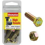 Champion High Tensile Bolts and Nuts BM83, M10x1.5 x 35mm