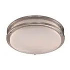 Trans Globe Lighting LED-10261 Barnes 14"W LED Flush Mount Drum - Nickel
