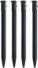 4PCS Plastic Touch Screen Pen Stylus Portable Pen for 3DS Game Console Stylus Pen (Black)