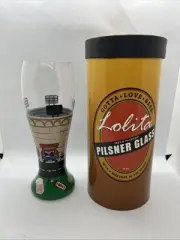Lolita It’s Party Time! Tailgate Party Hand Painted Pilsner Beer Glass Barware