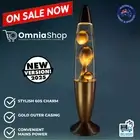 Lava Lamp Large Motion Metallic Gold Decoration Desk Light Retro Rocket Lavalamp