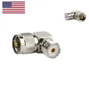 RF coaxial coax adapter UHF male PL259 to female so239 right angle