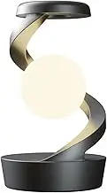 Q-QINGDIAN Desk lamp Creative Night Light with Wireless Charger, 360° Rotation Floating RGB Night Light for Bedroom/Living Room/Party/Birthday/Housewarming Bedroom Atmosphere Light【Gray】