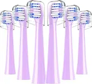 Replacement Heads for Colgate Hum Toothbrush - Brush Heads Replacement for Hum Smart Battery Toothbrush, Purple, 6 Pack