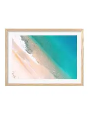 [Profile Australia] Australian Made Aqua Sands 1 Art Print A1Frame in Natural
