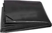 Black Fish Pond Liners 0.12mm Thick, Flexible Foldable Pond Tarp Impermeable Membrane for Features, Waterfall Base, Fountains and Water Gardens 5x5m 6x8m 8x10m 10x15m Polythene Plastic Sheeting(7x10m(