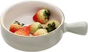 Soup Bowl,Rice Bowl,reakfast Bowl,Soup Bowl with Handle and Spoon,Onion Soup Bowl, Microwave and Oven Safe, Breakfast Bowl for Cereals-Dark grey-20x15x5.5cm 650ml (Color : Light Grey, Size : 20x15x5