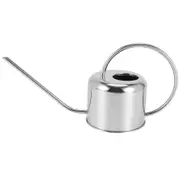 European Gardening Watering Can Pot Stainless Steel 900Ml Household Shower Pot Small Watering Flower Silver