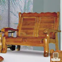 在飛比找momo購物網優惠-【Hampton 漢汀堡】巴恩斯南洋檜木實木雙人椅(木沙發/