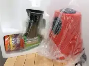 New Little Sous Chef Slicer Red w 5 Cone Slicers, Shredders Grater Salad Shooter