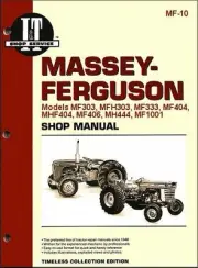 Massey Ferguson MHF404 MF406 MH444 MF1001 Tractor Service Repair Workshop Manual