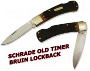 Schrade Old Timer DELRIN Bruin Lockback Knife 5OT *NEW*