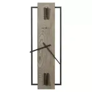 Howard Miller Wall Clock Quartz Movement Harwood I Rectangle in Seaside Grey