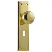 Richmond Knob Lock Set, Polished Brass