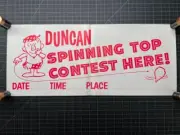 Vintage 1960's DUNCAN YO-YO RARE CONTEST POSTER Old Store Stock MINT nos DISPLAY