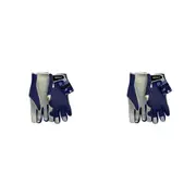 4pc Annabel Trends Sprout Goatskin Protective Garden Planting Gloves Navy