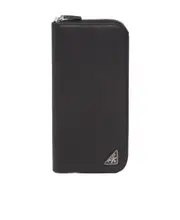 Prada Logo Plaque Zipped Wallet One size Black