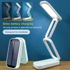 Solar USB LED Desk Table Lamp Foldable Bedside Reading Study Light Rechargeable