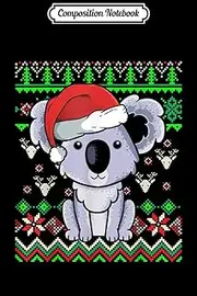 Composition Notebook: Australian Animal Ugly Christmas Koala Journal/Notebook Blank Lined Ruled 6x9 100 Pages